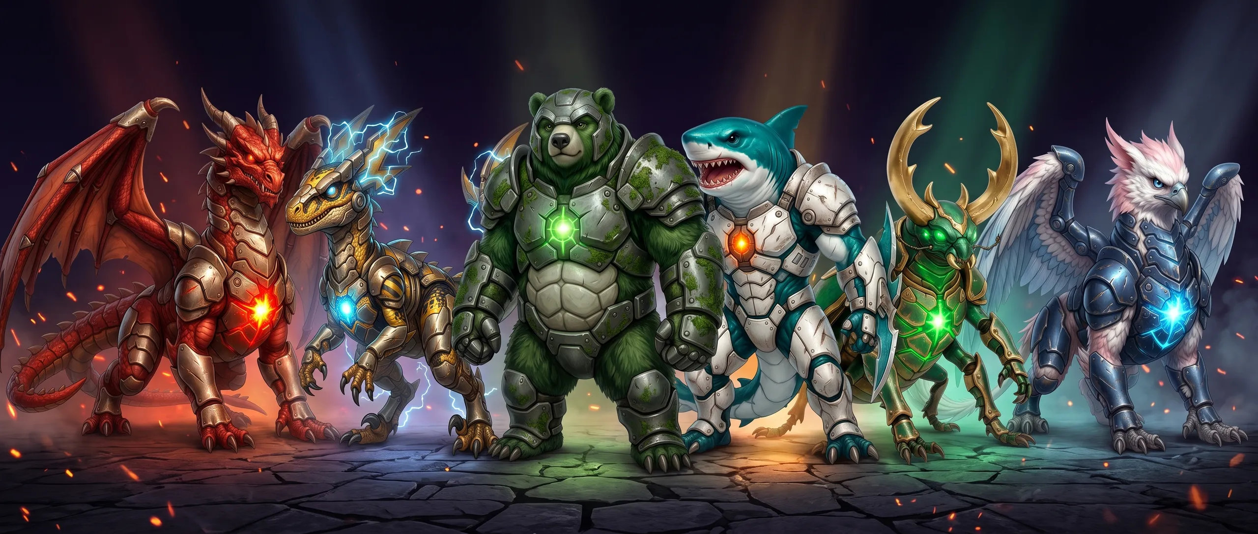 The six adult ROARBIT bloodlines